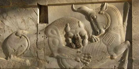 نگاره پارسه (تخت جمشيد) مهر وماه